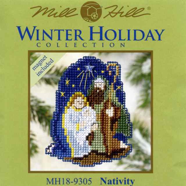 Package Insert for Nativity Bead Cross Stitch Ornament Kit Mill Hill ...