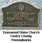 Photo of Frederick Fromm revolutionary war marker